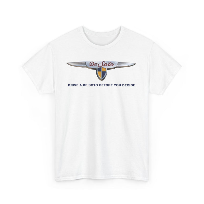 Load image into Gallery viewer, DeSoto Drive Before You Decide Chrome Wing Emblem T-shirt