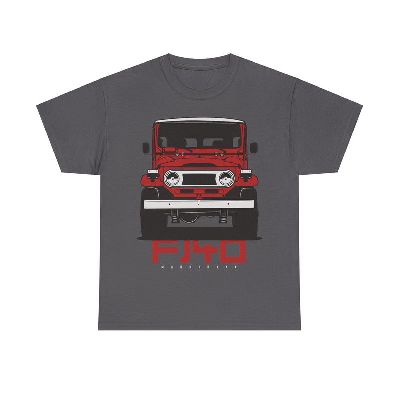Load image into Gallery viewer, Toyota Land Cruiser FJ40 Red Car Double-sided T-shirt