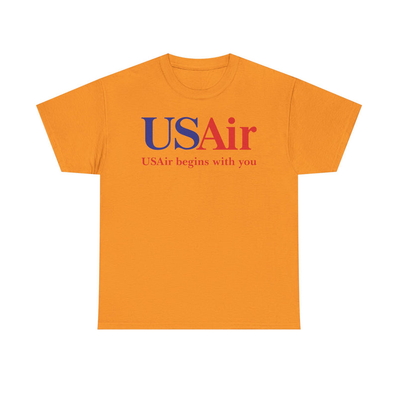 Load image into Gallery viewer, USAir Begins With You Classic American Airline Logo T-shirt