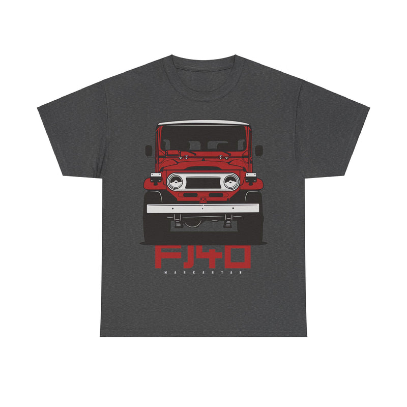 Load image into Gallery viewer, Toyota Land Cruiser FJ40 Red Car Single-sided T-shirt
