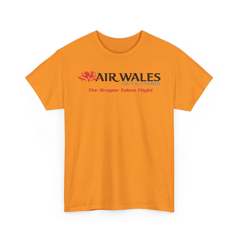 Load image into Gallery viewer, Air Wales The Dragon Takes Flight Vintage Welsh Airline Logo Aviation T-shirt