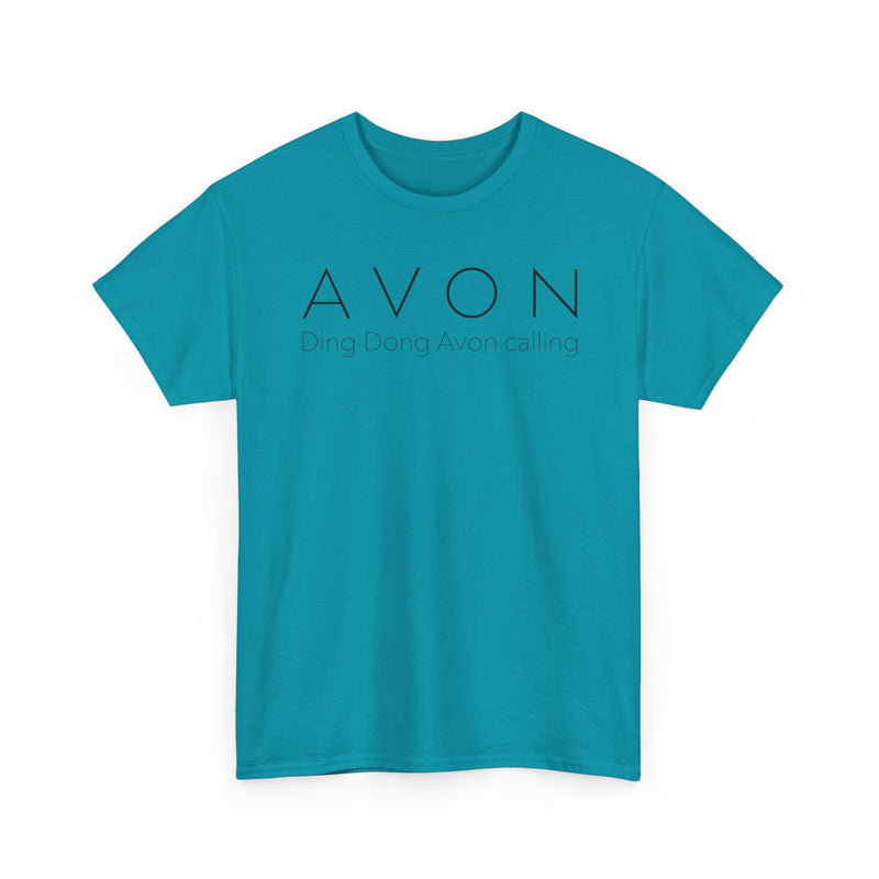 Load image into Gallery viewer, Avon T-Shirt Defunct Cosmetics Company Ding Dong Avon Calling Beauty Tee