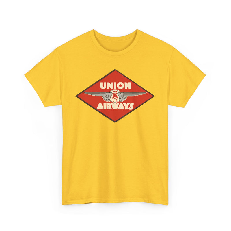 Load image into Gallery viewer, Union Airways NZ Red Diamond Winged Logo New Zealand Aviation T-shirt