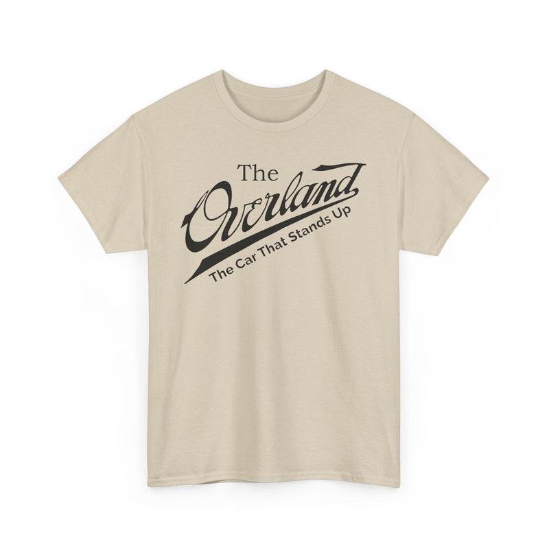 Load image into Gallery viewer, Overland The Car That Stands Up Classic Script Logo T-shirt