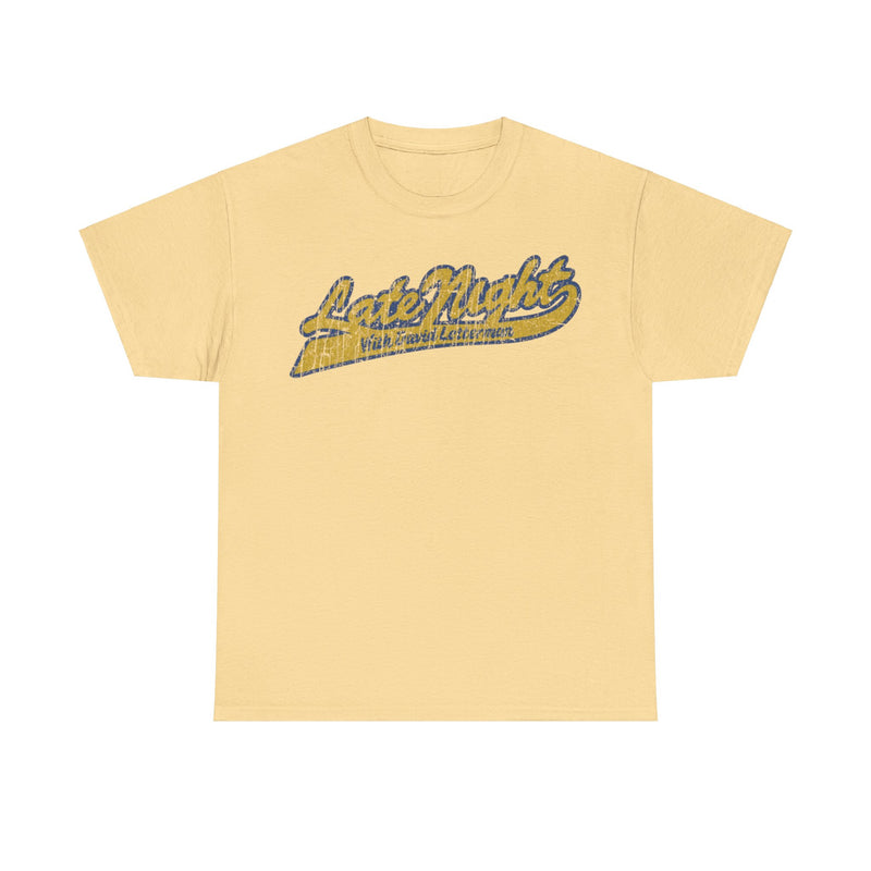 Load image into Gallery viewer, Late Night David Letterman Distressed Print T-shirt