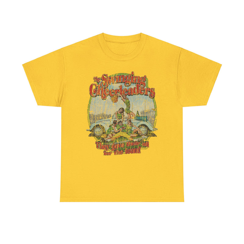 Load image into Gallery viewer, The Swinging Cheerleaders 1974 College Cheerleading Movie T-shirt