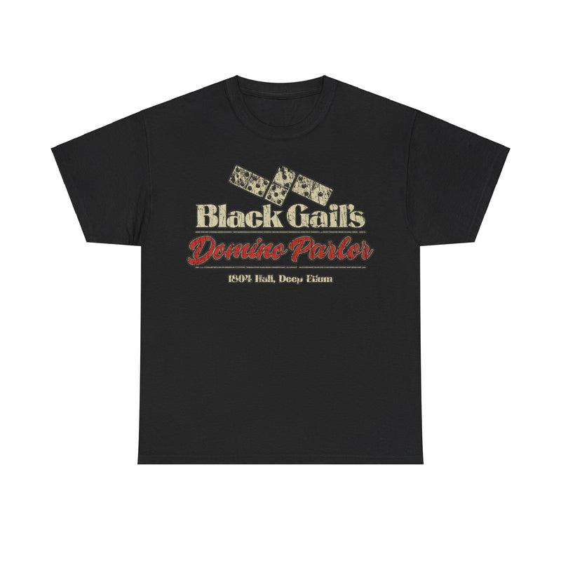 Load image into Gallery viewer, Black Gails Domino Parlor Deep Ellum Texas T-shirt