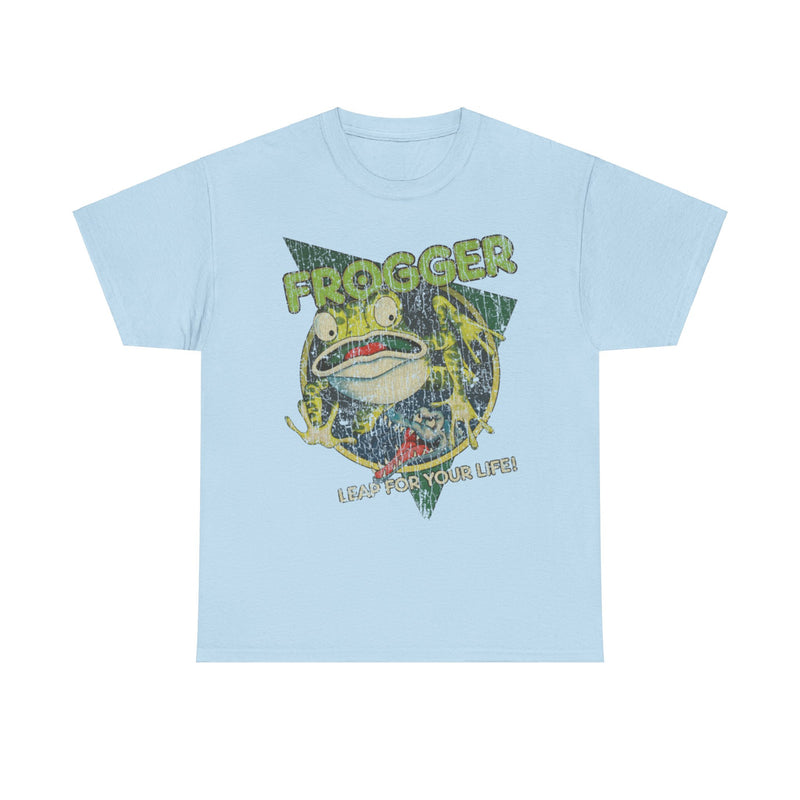 Load image into Gallery viewer, Frogger Leap For Your Life 1981 Video Game Distressed Print T-shirt