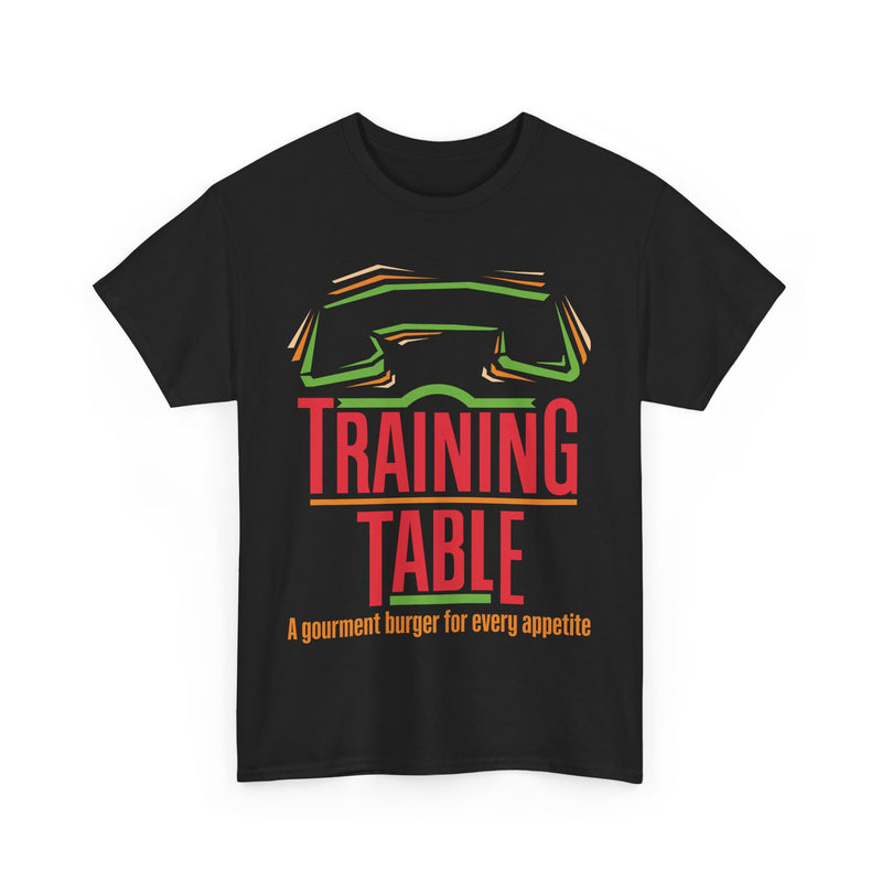 Load image into Gallery viewer, Training Table Gourmet Burger Vintage Restaurant Logo Chain T-Shirt