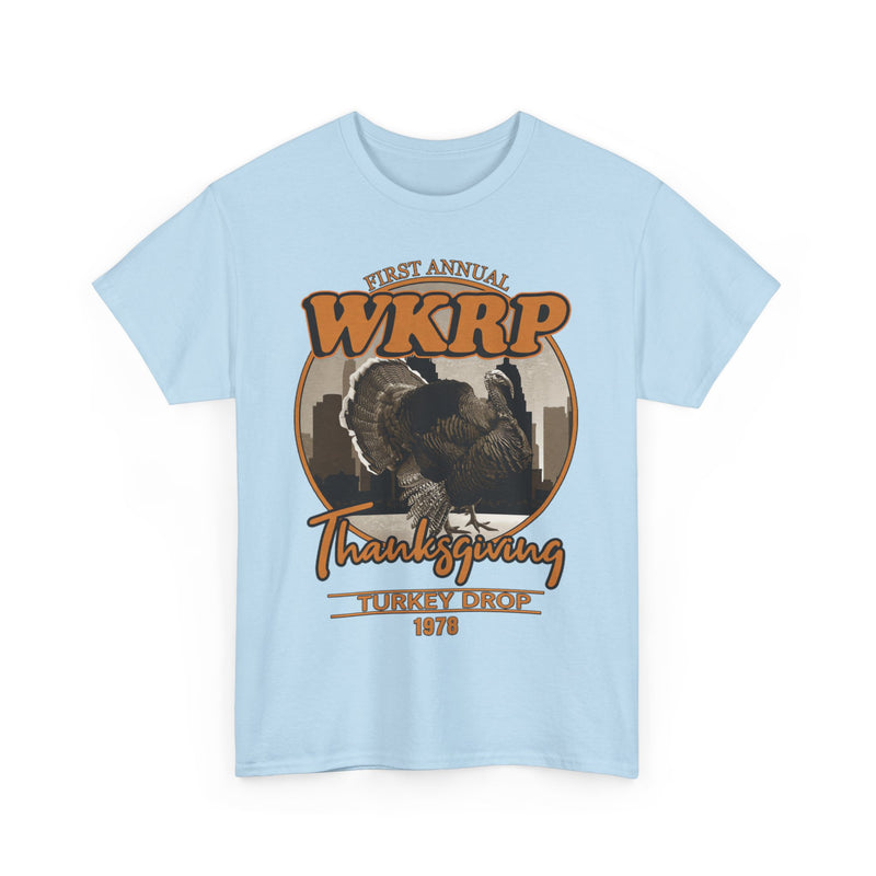 Load image into Gallery viewer, WKRP Radio Station Turkey Drop Cincinatti Ohio 1972 T-shirt