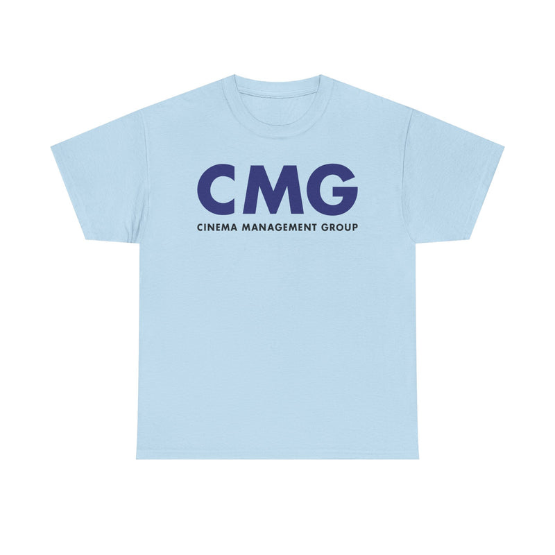 Load image into Gallery viewer, Cinema Management Group CMG T-Shirt Bankrupt Movie Theater Logo Tee