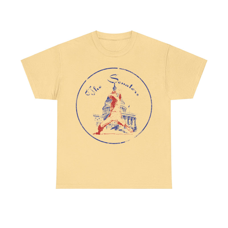 Load image into Gallery viewer, Washington DC Senators Red Blue Logo Baseball T-shirt