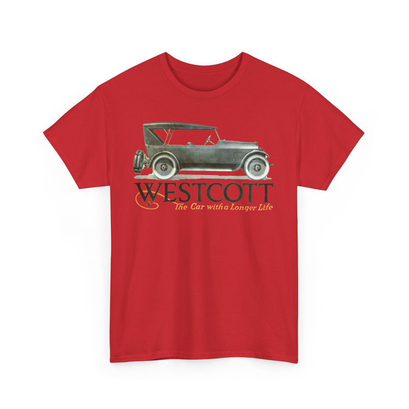 Load image into Gallery viewer, Westcott The Car With A Longer Life Vintage American Auto Logo T-shirt