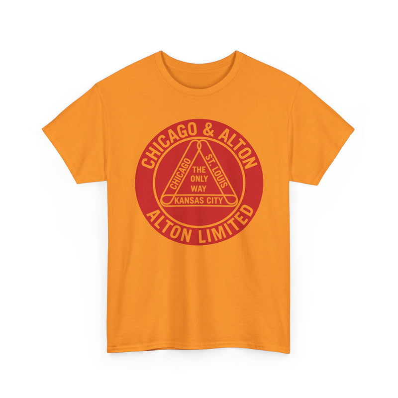 Load image into Gallery viewer, Chicago Alton Only Way Triangle Railroad Logo Vintage Train T-Shirt