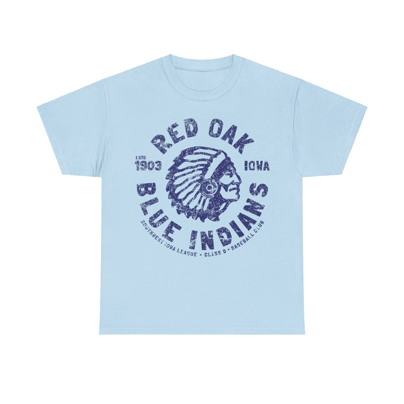 Load image into Gallery viewer, Red Oak Blue Indians Est 1903 Iowa Baseball T-shirt