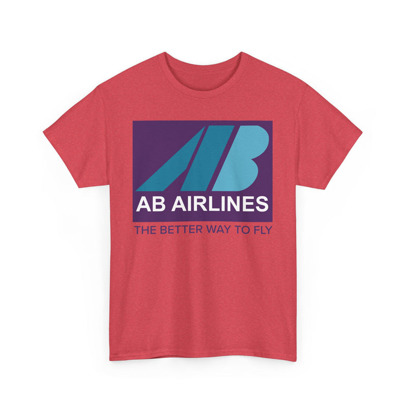 Load image into Gallery viewer, AB Airlines The Better Way to Fly Vintage Airline Logo Aviation T-shirt