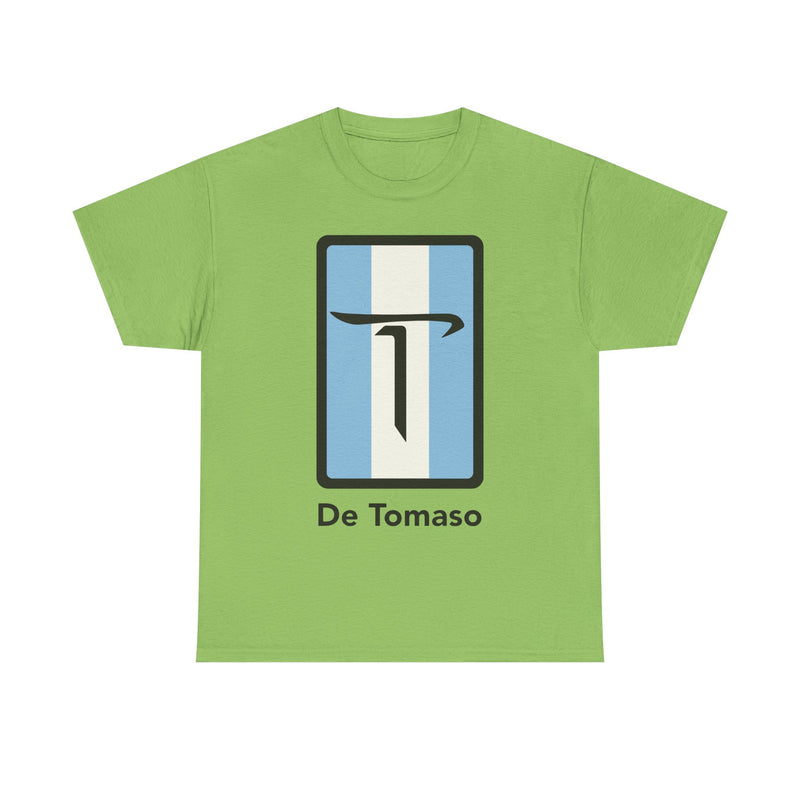 Load image into Gallery viewer, De Tomaso Italian Sports Car Manufacturer Blue Stripe T-shirt