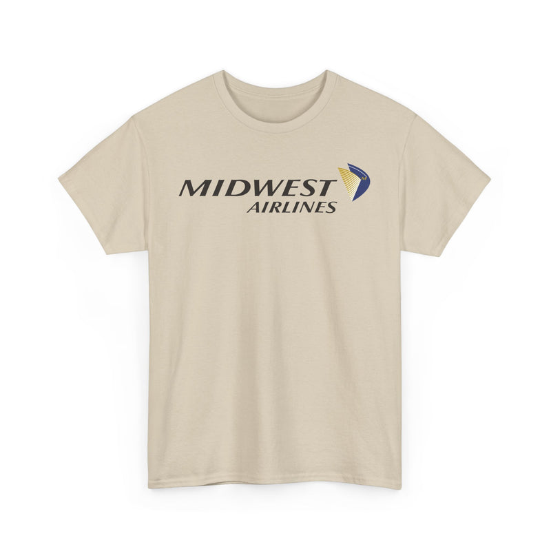 Load image into Gallery viewer, Midwest Airlines Classic Black Yellow Logo Aviation History Collectible T-shirt
