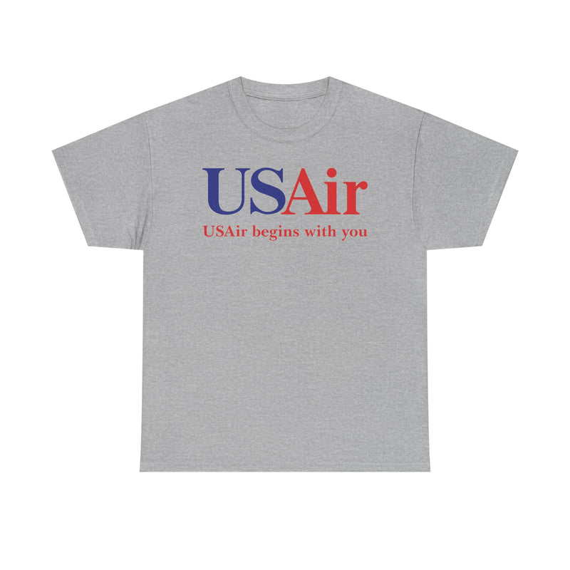 Load image into Gallery viewer, USAir Begins With You Classic American Airline Logo T-shirt