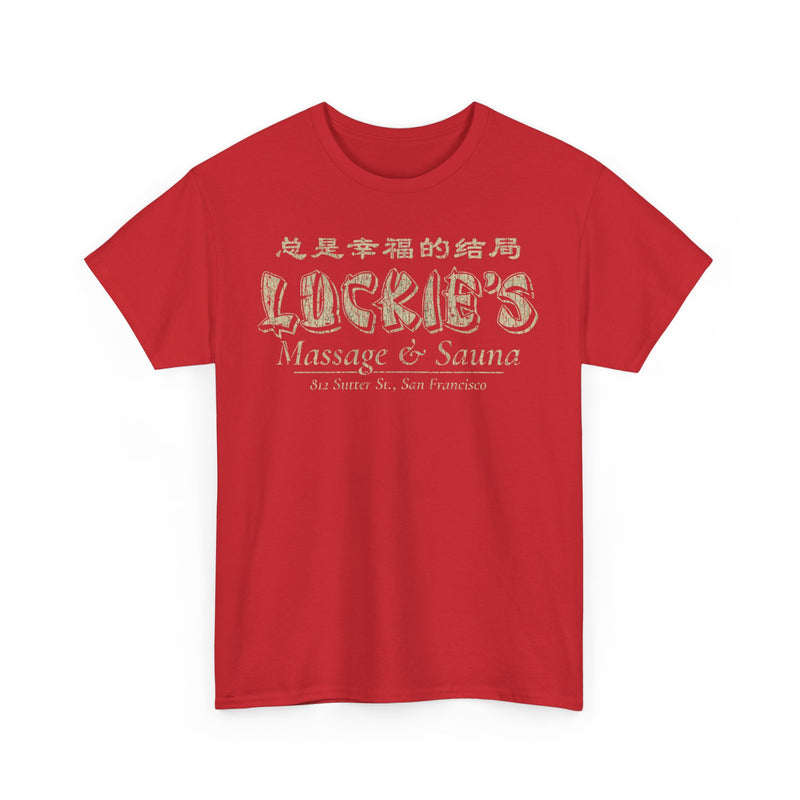 Load image into Gallery viewer, Luckies Massage Sauna San Francisco California T-shirt