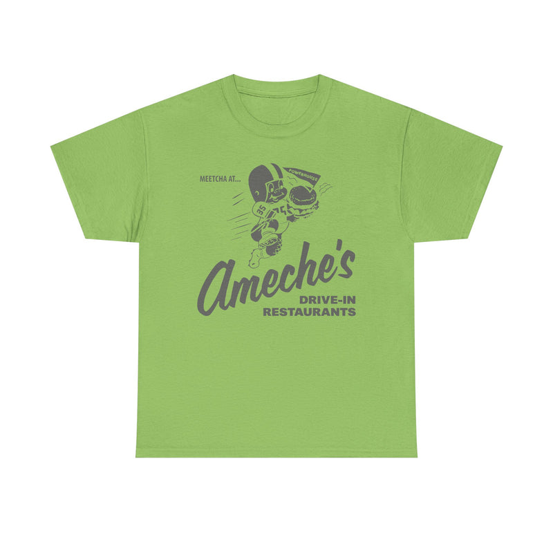 Load image into Gallery viewer, Meetcha at Ameches Drive In Restaurants Defunct Logo T-shirt