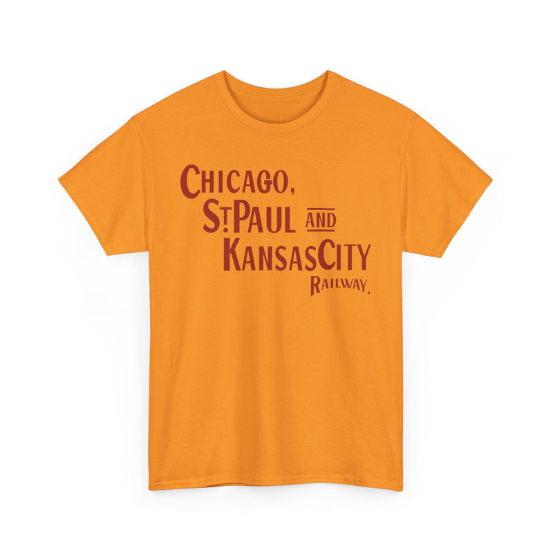 Load image into Gallery viewer, Chicago St Paul Kansas City Railway Railroad Logo Vintage T-Shirt