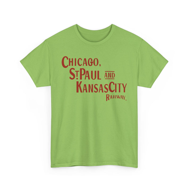Load image into Gallery viewer, Chicago St Paul Kansas City Railway Railroad Logo Vintage T-Shirt