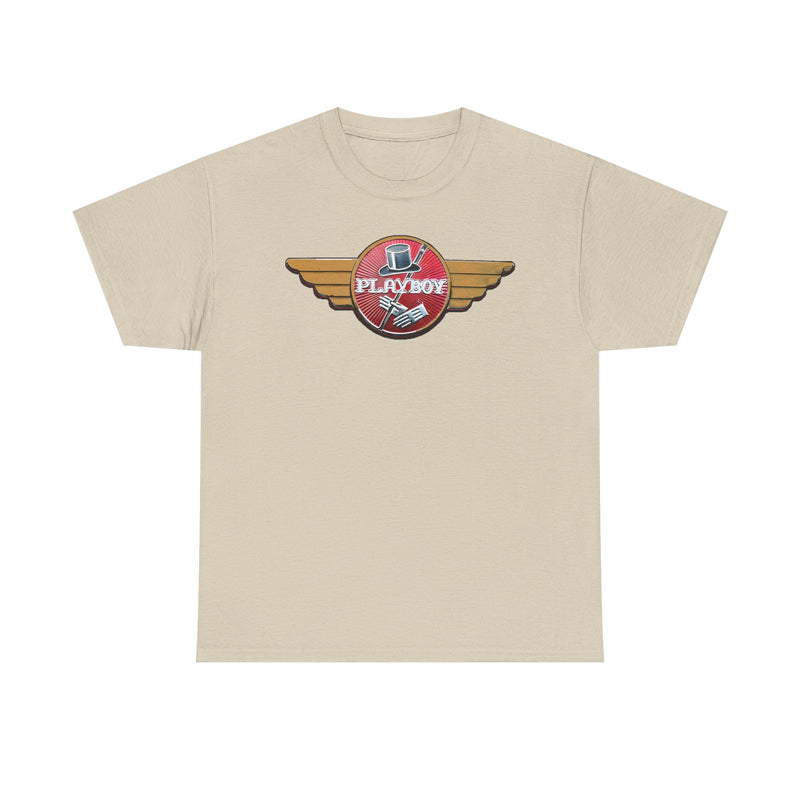 Load image into Gallery viewer, Playboy Golden Wings Classic Top Hat Emblem Rare Car T-shirt