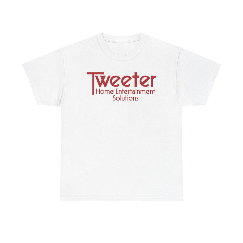 Load image into Gallery viewer, Tweeter Home Entertainment Solutions Red Logo Electronics Store T-shirt