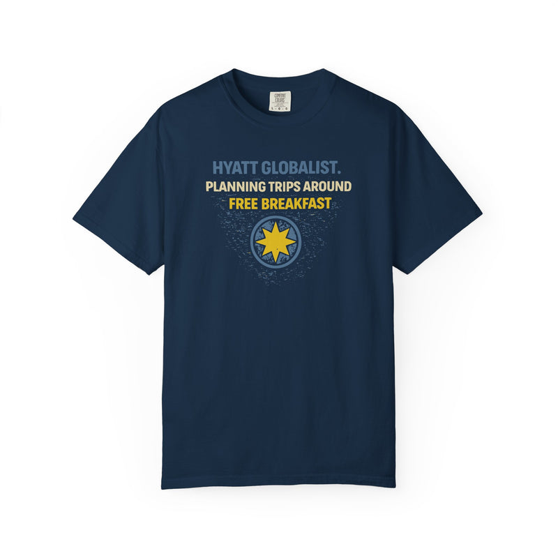 Load image into Gallery viewer, Hyatt Globalist Free Breakfast Credit Card Points Miles T-shirt