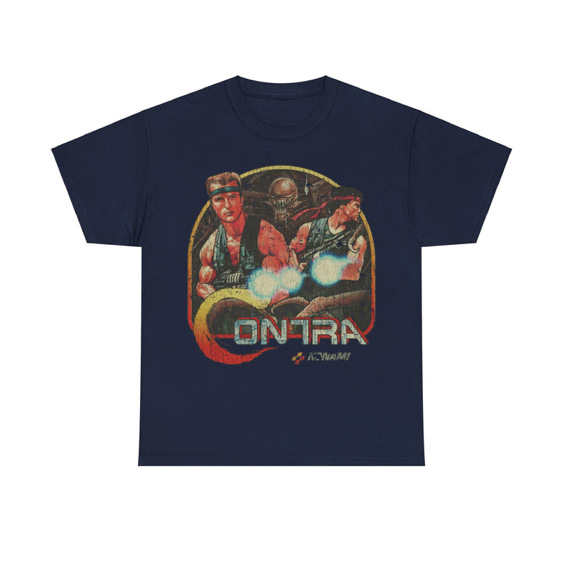 Load image into Gallery viewer, Contra 1987 Video Game Distressed Print T-shirt