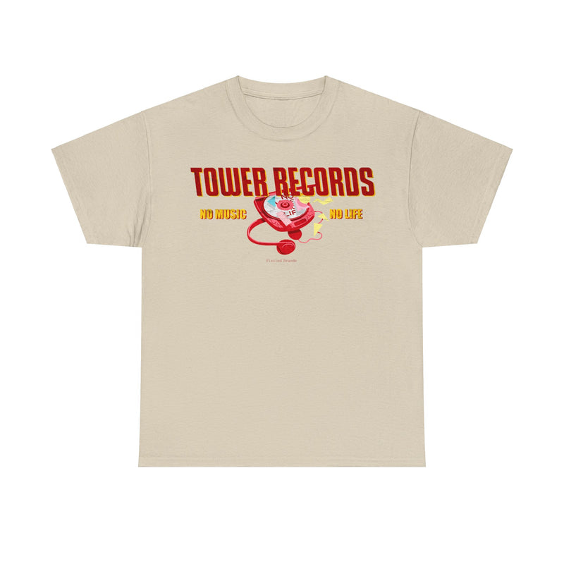 Load image into Gallery viewer, Tower Records No Music No Life Nostalgic Tribute T-Shirt