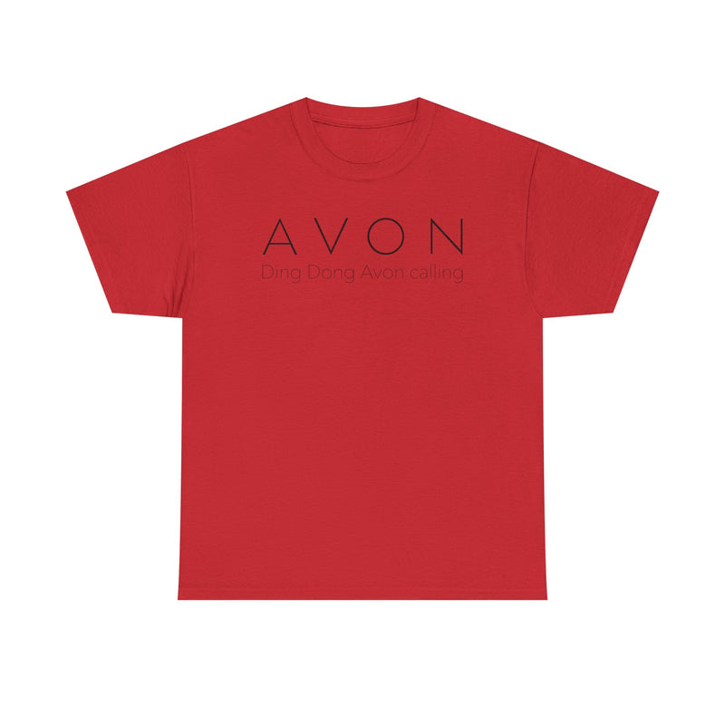 Load image into Gallery viewer, Avon T-Shirt Defunct Cosmetics Company Ding Dong Avon Calling Beauty Tee