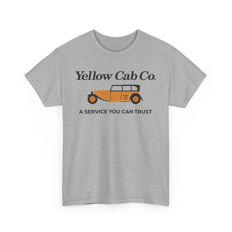 Load image into Gallery viewer, Yellow Cab Co A Service You Can Trust Vintage Taxi Logo Retro T-shirt