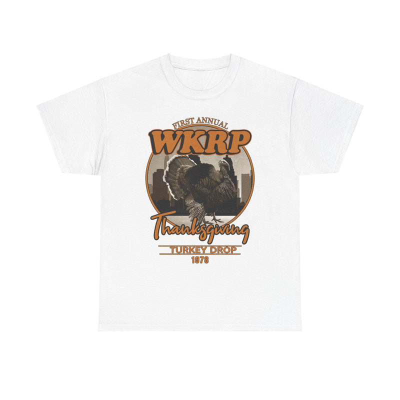 Load image into Gallery viewer, WKRP Radio Station Turkey Drop Cincinatti Ohio 1972 T-shirt