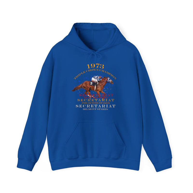 Load image into Gallery viewer, Triple Crown Champion Secretariat 1973 Nostalgic Pullover Hoody