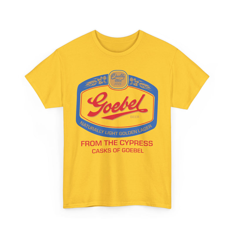 Load image into Gallery viewer, Goebel Beer Quality Since 1875 Logo Cypress Casks Detroit Michigan T-Shirt