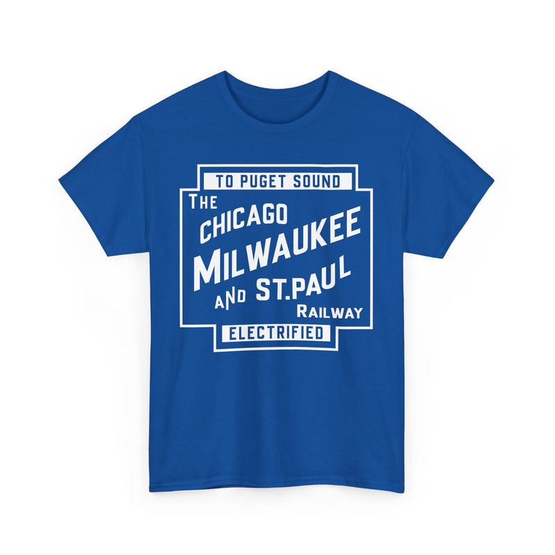 Load image into Gallery viewer, Chicago Milwaukee St. Paul & Pacific Railroad Nostalgic Logo t-shirt