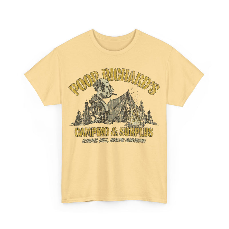 Load image into Gallery viewer, Poor Richards Camping Surplus 1968 Distressed Print T-shirt