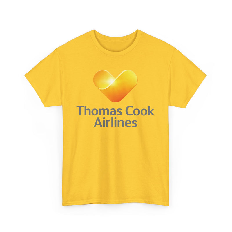 Load image into Gallery viewer, Thomas Cook Airlines Sunny Heart Logo Defunct Travel Company T-shirt