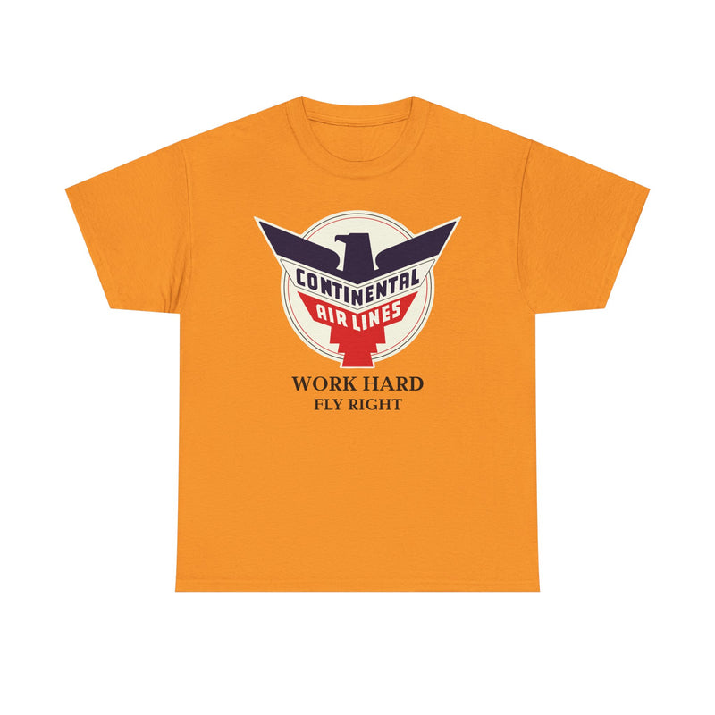 Load image into Gallery viewer, Continental Airlines Red White Blue Eagle Work Hard Fly Right T-shirt
