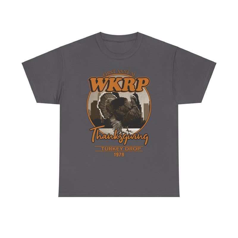 Load image into Gallery viewer, WKRP Radio Station Turkey Drop Cincinatti Ohio 1972 T-shirt