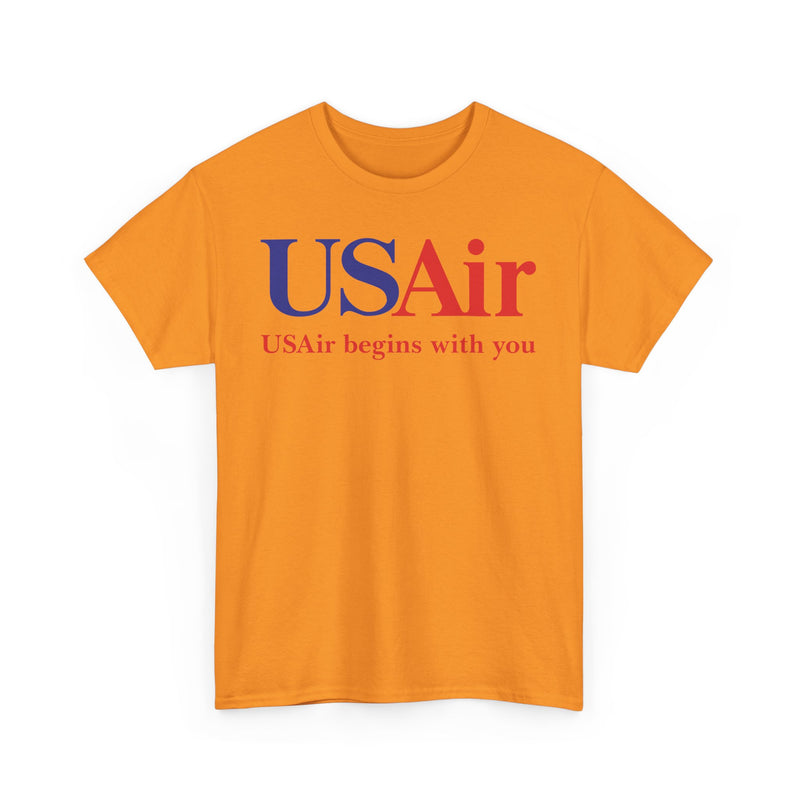 Load image into Gallery viewer, USAir Begins With You Classic American Airline Logo T-shirt