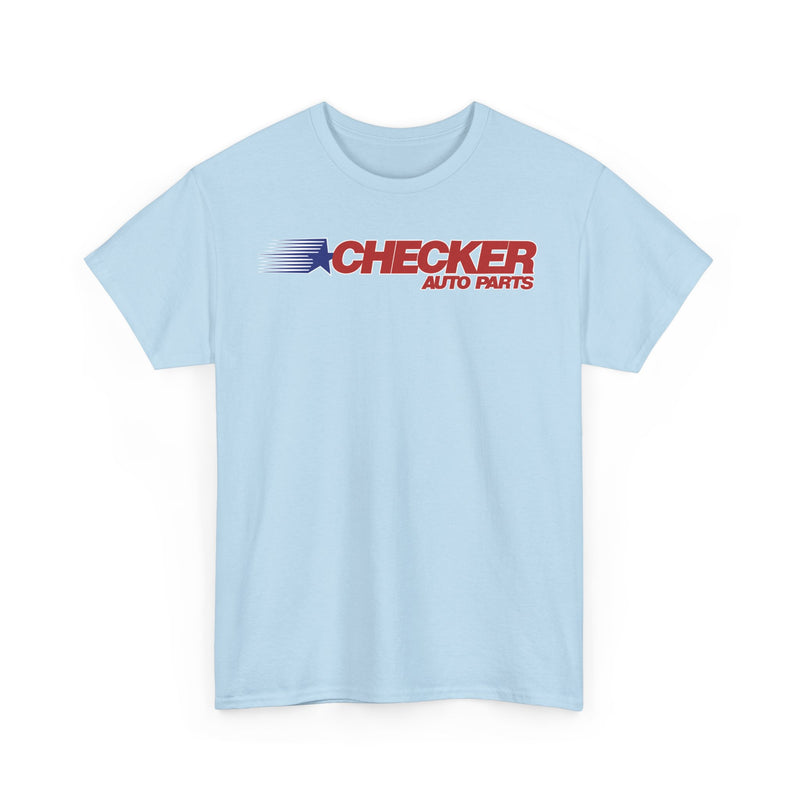 Load image into Gallery viewer, Checker Auto Parts Blue Star Red Logo Vintage T-Shirt