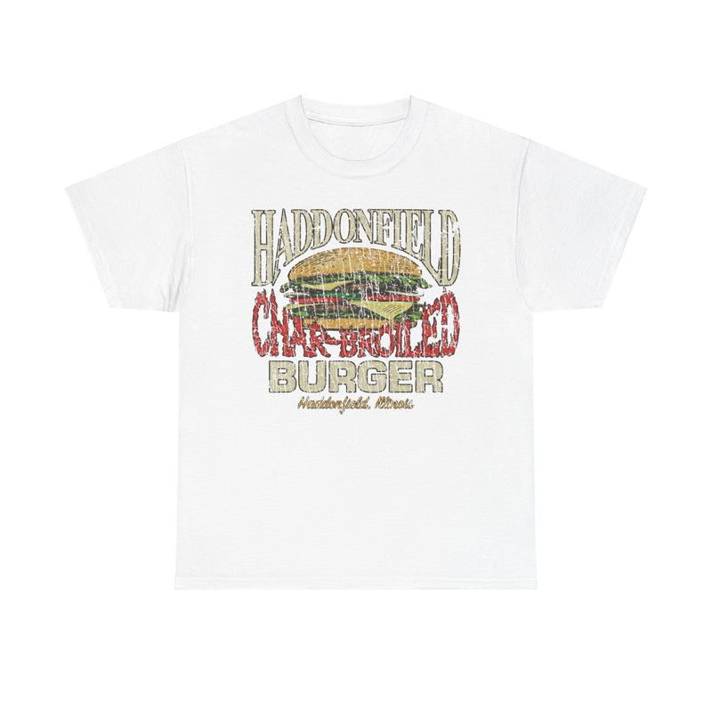 Load image into Gallery viewer, Haddonfield Char-Broiled Burger Illinois Restaurant T-shirt