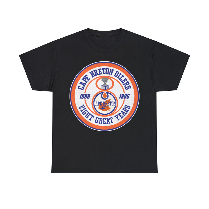 Load image into Gallery viewer, Cape Breton Oilers 8 Great Years Hockey Team Logo T-shirt
