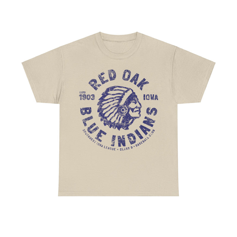 Load image into Gallery viewer, Red Oak Blue Indians Est 1903 Iowa Baseball T-shirt
