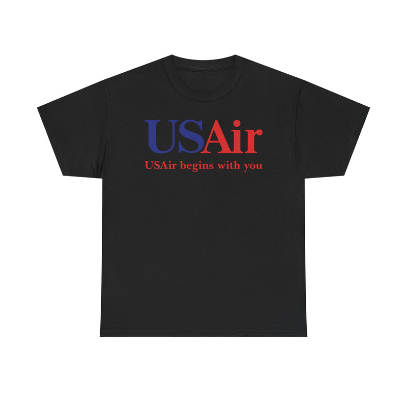 Load image into Gallery viewer, USAir Begins With You Classic American Airline Logo T-shirt
