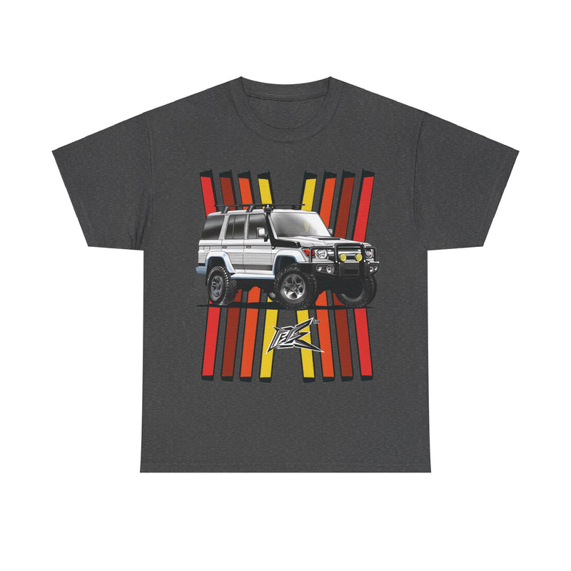 Load image into Gallery viewer, Toyota Land Cruiser LC76 Retro TRD Racing Banner Car T-shirt