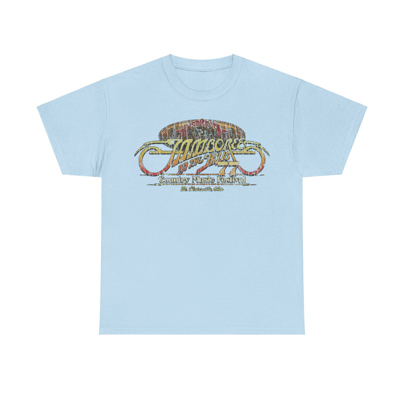 Load image into Gallery viewer, Jamboree in the Hills 1977 Music Festival Distressed Print T-shirt
